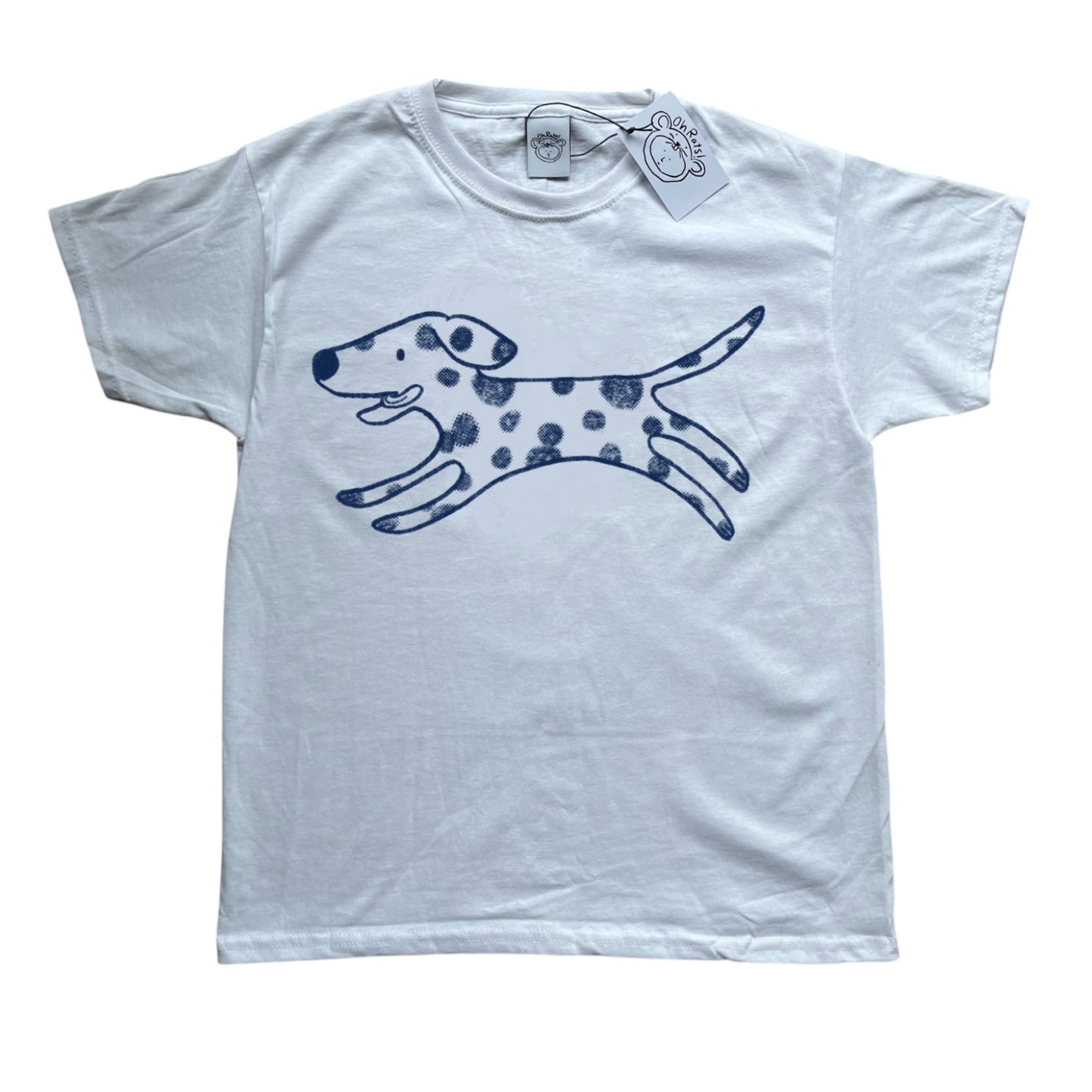 Polka dot white Dalmatian tee