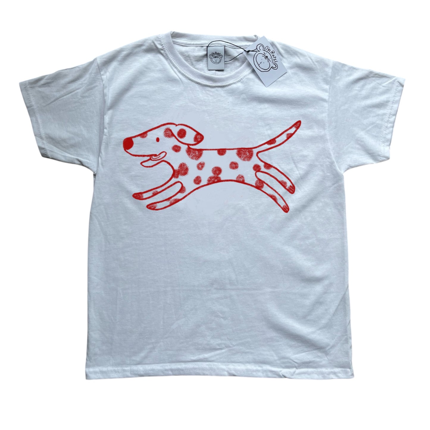 Polka dot white Dalmatian tee