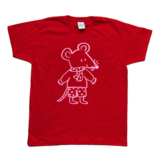 Scarf rat boy red tee