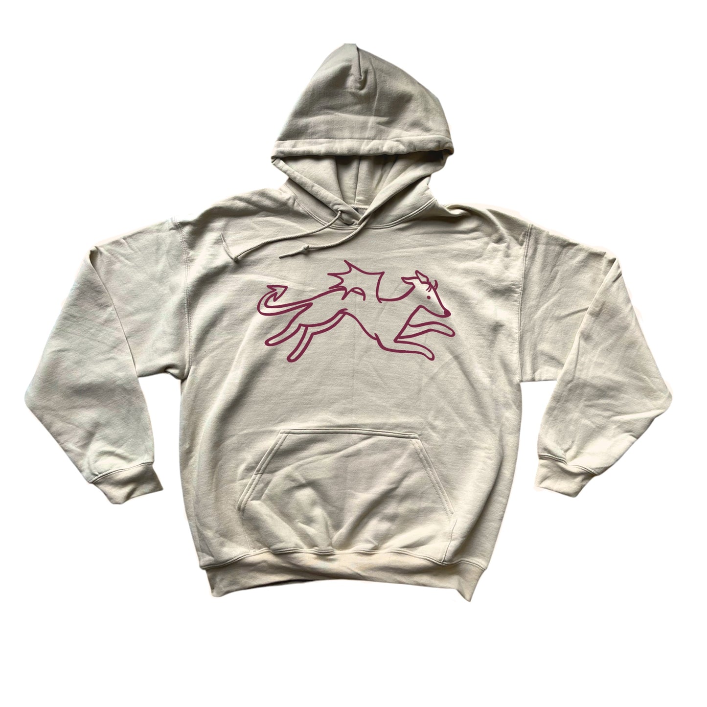 Devil dog beige hoodie