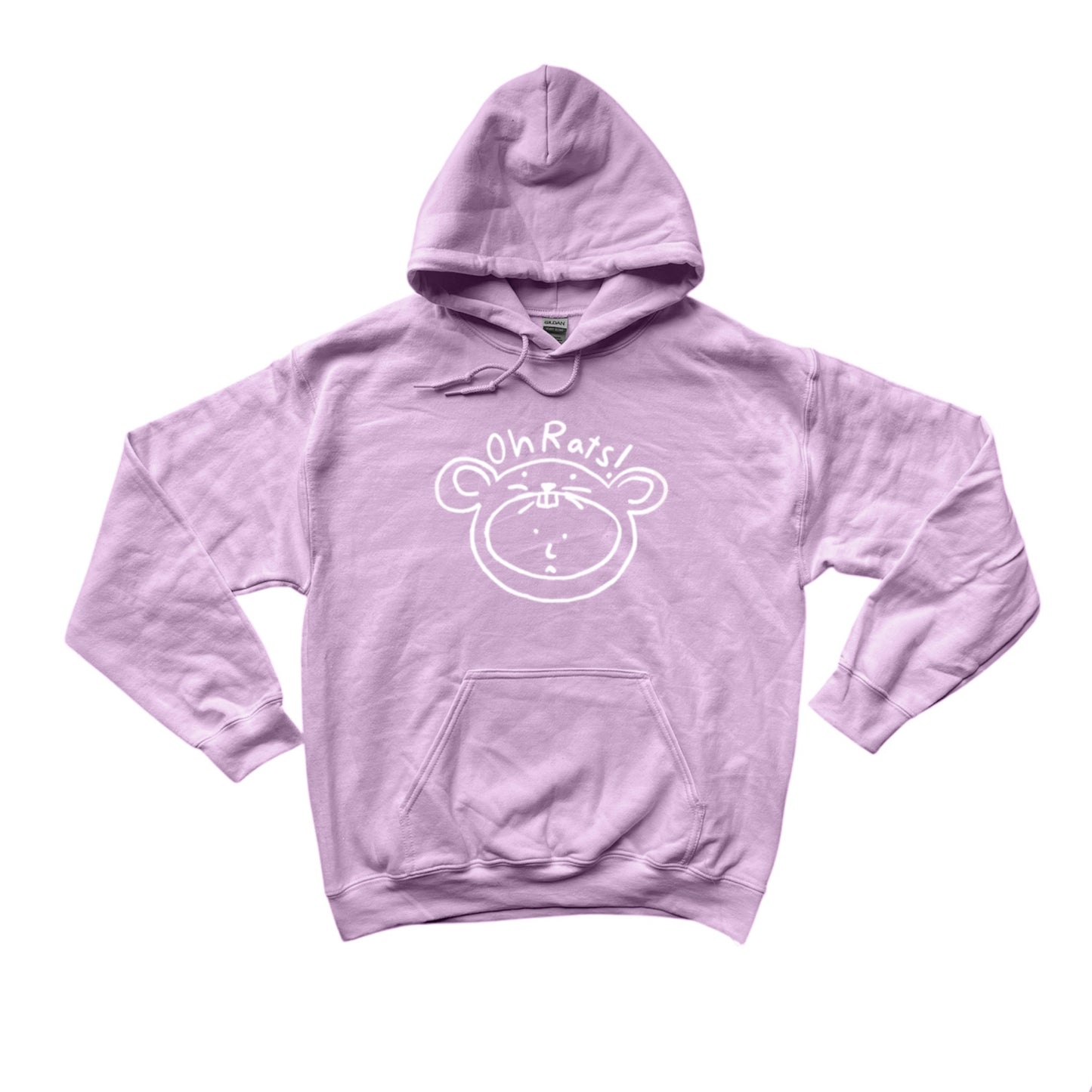Oh Rats logo pink hoodie