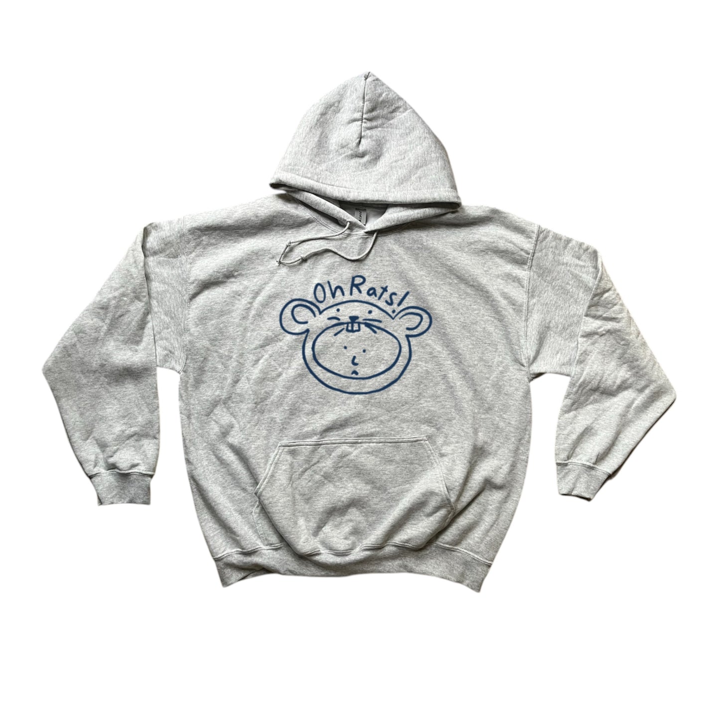 Oh Rats logo grey hoodie