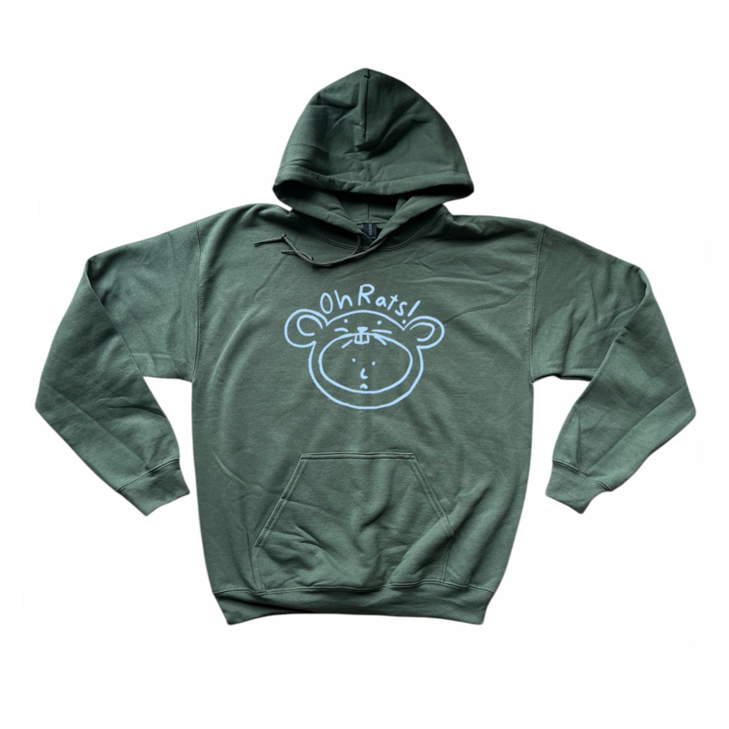 Oh Rats logo khaki hoodie