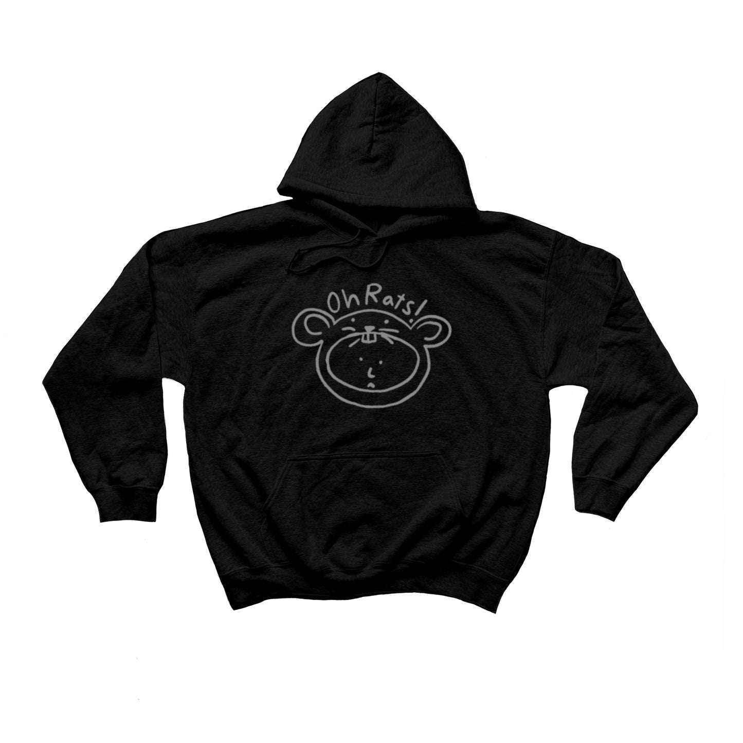 Oh Rats logo black hoodie