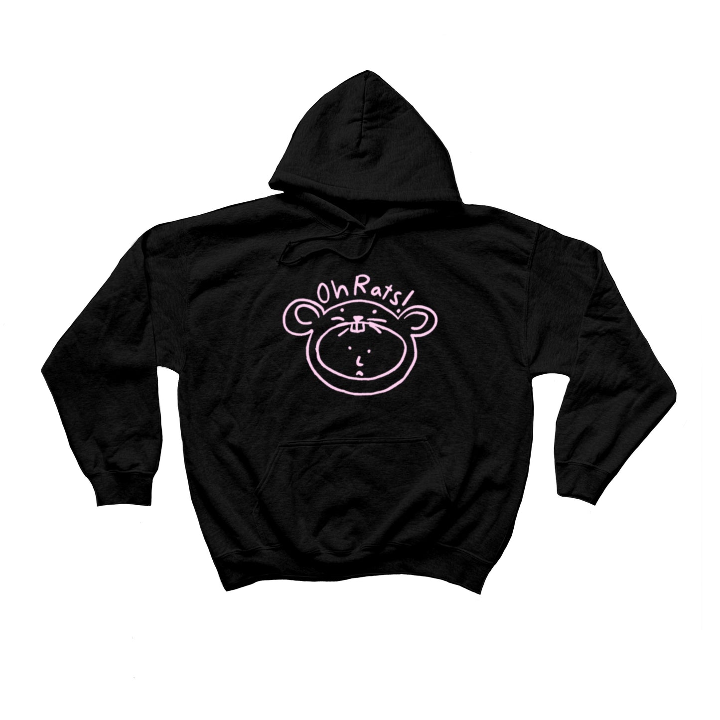 Oh Rats logo black hoodie