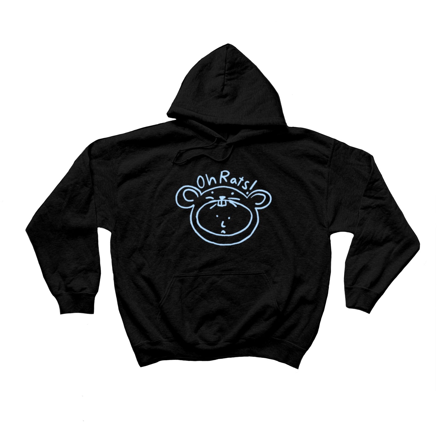 Oh Rats logo black hoodie