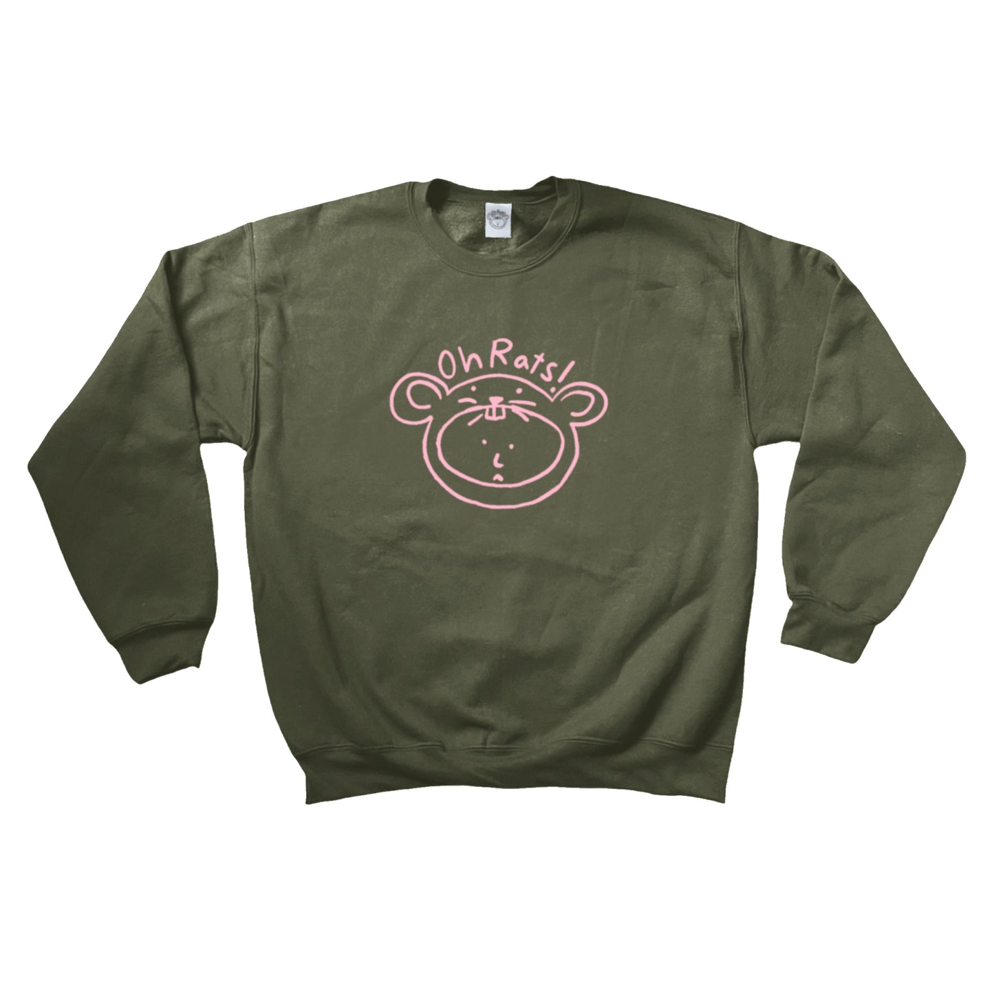 Oh Rats logo khaki sweatshirt