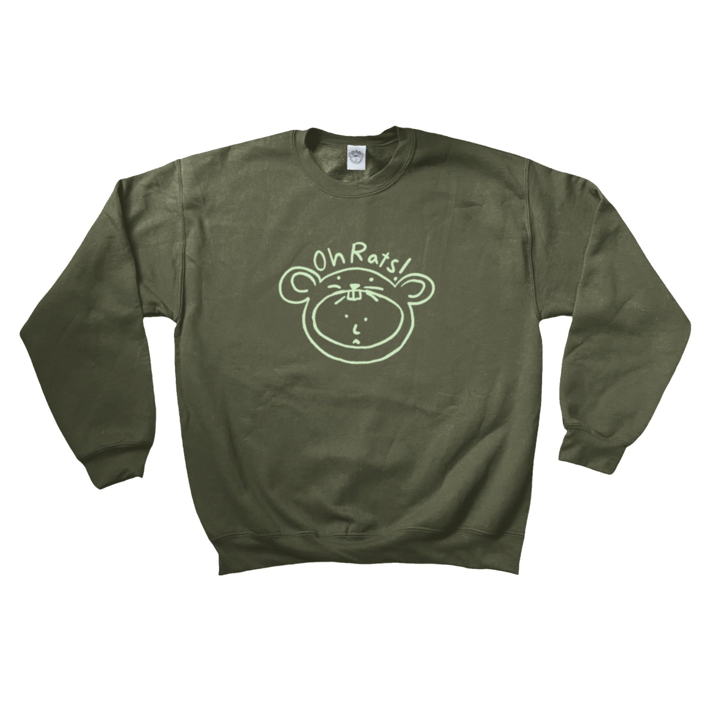 Oh Rats logo khaki sweatshirt