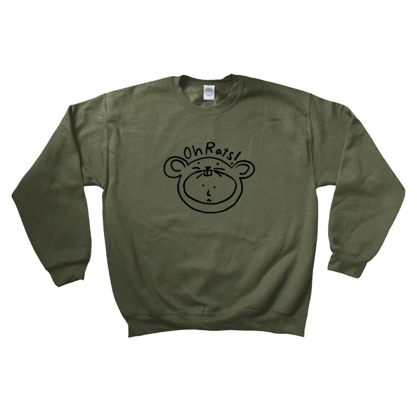 Oh Rats logo khaki sweatshirt
