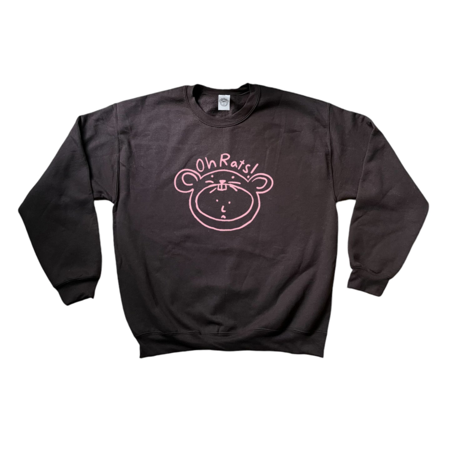 Oh Rats logo brown sweatshirt